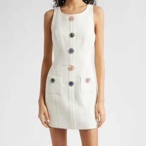 Cinq a Sept Randi embellished button dress